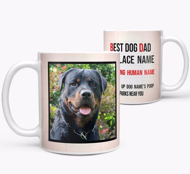 'Best Dad' - Personalised {breedFullName} Photo Upload Mug